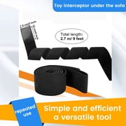 Bed Blockers for Pets, Under Couch Blocker, Under Couch Blocker, Adjustable Elastic Strap Barrier to Prevent Toys and Items From Going Under Furniture, Under Bed Blocker Gap Bumper for Pets, Black