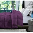 thumbnail image 2 of D.N.G. BEDDINGS 3 Piece Half Piece Pinch Pleated luxury Comforter Set Premium 800 Thread Count 100% Egyptian Cotton Super Soft (Twin/Twin XL Size Plum Color), 2 of 3