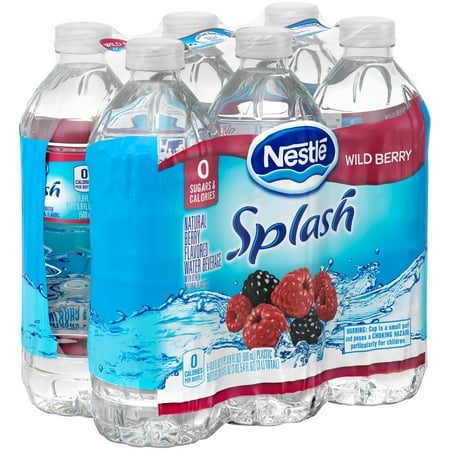 Nestle Splash Wild Berry Flavored Water, 16.9 Fl. Oz., 6 Count - Walmart.com