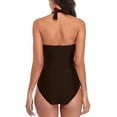thumbnail image 3 of Sngxgn Women's Swimsuit Sports Tummy Control Cheeky Bathing Suits(Black,S), 3 of 5