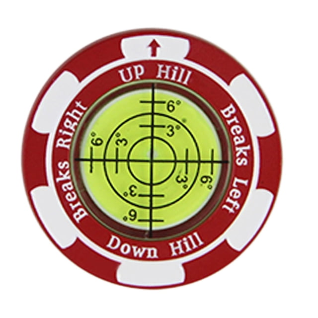Colaxi Golf Putting Green, Niveau de Bulle Ronde, Outil d'Alignement de Haute Précision Balle Élégante Marque Golf Putting Aide Rouge