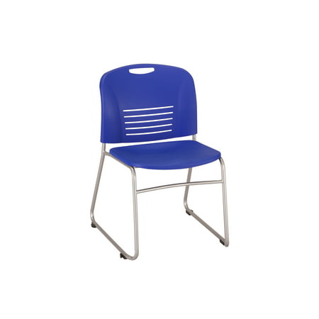 4292BU Vy Restaurant Furniture Sled Base Leg Frame Plastic Stack Blue Chair With Small Scale Aesthetics (Qty.