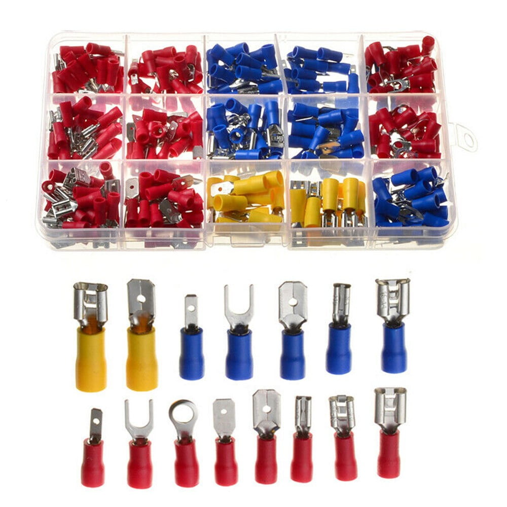 280Pcs Assorted Crimp Spade Terminal Insulated Electrical Wire Connector Kit Set
