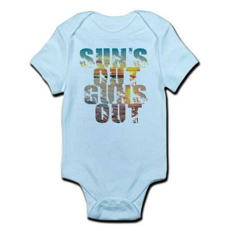 CafePress - Suns Out Guns Out Summer Body Suit - Baby Light