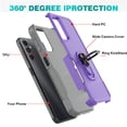 thumbnail image 3 of Tekcoo for Samsung Galaxy S23 FE Case, Heavy Duty Shockproof Full Body Phone Cover Built in Rotatable Metal Ring Holder Kickstand Cover for Samsung Galaxy S23 FE -Purple, 3 of 7