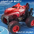 thumbnail image 4 of YCFUN Remote Control Car for Boys, RC Monster Truck Toys for Kids with 360° Stunt Spins & Music and Lights, RC Toy Gift for Boys & Girls (Red), 4 of 7