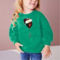 thumbnail image 2 of TFEOQRY Children Boys and Girls Christmas Sweatshirts Celebrating Christmas Printed Long Sleeve Hoodless Sweatshirt Green, 2 of 4
