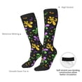 thumbnail image 4 of Fotbe Mardi Gras Carnival4 Calcetas Divertidas Estampadas para Hombre y Mujer, Calcetas de Algodón hasta la Rodilla para Caminar, Correr, Enfermería y Embarazo, 4 of 6