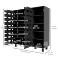 thumbnail image 3 of HOMCOM Shoe Storage Cabinet with 5-tier Cupboard and 5 Open Shelves, 3 of 10