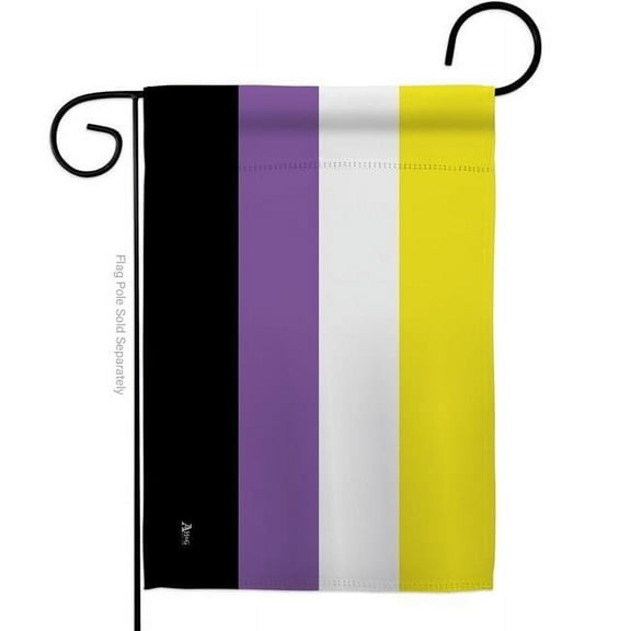 Americana Home & Garden G149016-BO Nonbinary Support Pride 13 x 18.5 in. Double-Sided Decorative Horizontal Garden Flags for House Decoration Banner Yard Gift