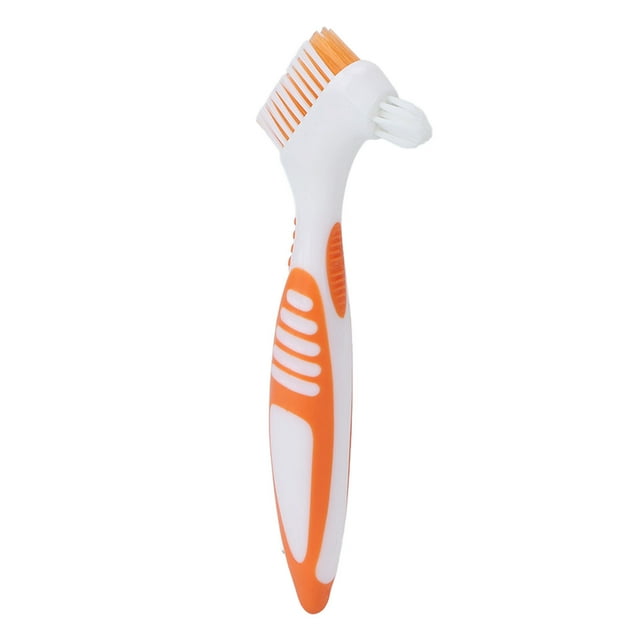 Denture Cleaning Brush,Denture Toothbrush Dual Head Denture Brushes Toothbrush Exceptional Value