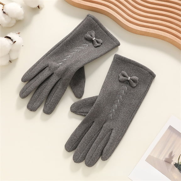 Sales Today Thermal Gloves Warm Gloves GIJNRIUIUA Under $3 Winter Gloves for Women Screen Gloves Warm Fleece Lined Gloves Gray Gloves & Mittens