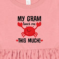 thumbnail image 4 of Inktastic My Gram Loves Me Grandchild Girls Baby Dress, 4 of 5