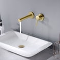 thumbnail image 5 of Sumerain Wall Mount Bathroom Faucet, Brushed Gold Single Handle Vanity Basin Faucet with Rough in Valve, 5 of 9