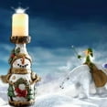 thumbnail image 3 of Yuedong 15CM Snowman Carved Candleholder ,Christmas Santa Snowman Carved Candleholder, Santa Candle Holder Resin Candle Holder Xmas Decorations for Home Living Room Desktop (Snowman), 3 of 9