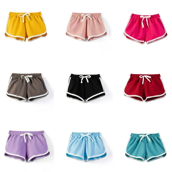 ATOGUTA Volleyball Shorts Girls Boys Kids Bike Running Summer Beach Athletic Sports Black, Size 7-16