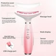 thumbnail image 4 of 3-in-1 Neck Face Massager with Heat & Vibration, Rechargeable Facial Sculpting Tool for Lifting Toning Skin Care, Portable Skin Massager for Women Men Home Travel, Pink, 4 of 6