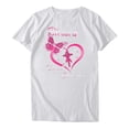 thumbnail image 4 of WREESH Womens Fashion T-Shirts Spring Summer Casual Round Neck Printed Short Sleeved T-Shirt Top Pullover White, 4 of 6