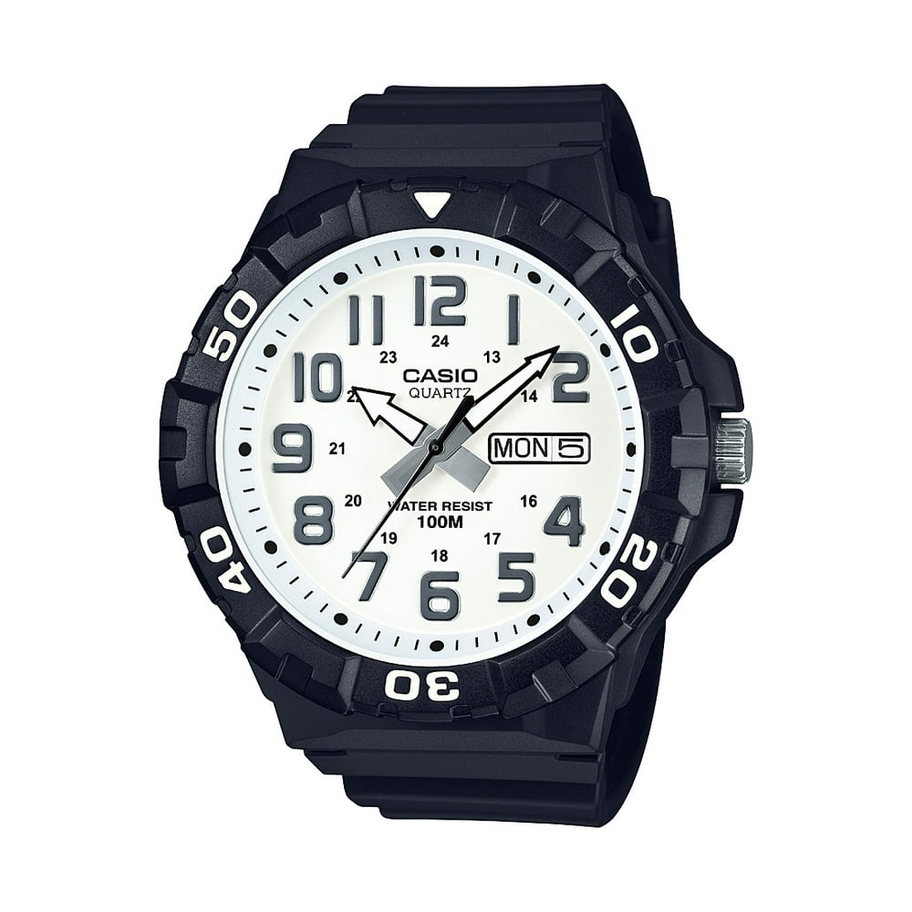 casio classic 3 hands analogue date watch