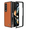 thumbnail image 2 of Elehold PU Leather Case for Samsung Galaxy Z Fold 4 7.6 inch Ultra Slim Luxury Leather and Soft TPU with Shockproof Lens Screen Protection Support Wireless Charging Phone Cover Folding Case,Brown, 2 of 8