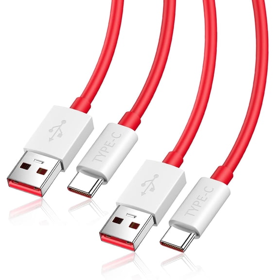 Unbranded 2 Pack Charging Cables for OnePlus 13 13R 12 12R 8 Pro, 6FT USB Type C Cables for OnePlus 6T Fast Charging Cable Rapid Data Syncing Fast Charger Cord for N30 Open 11 10 8 7T Pro 7 6 5T 3T