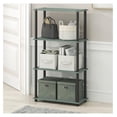 thumbnail image 2 of SONGMY Turn-N-Tube Storage Shelves, 4-Tier Toolless Book Shelf, Corner Shelf, Toolless Open Shelves, for Organization and Storage, Living Room, Garage, Home Office, Sage Green, 2 of 6