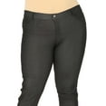 thumbnail image 5 of Women's Plus Size Casual Comfy Slim Pocket Jeggings Jeans Pants with Button, 5 of 6