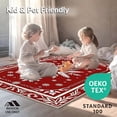 thumbnail image 4 of ODIKA 6'x9' Machine Washable Non-Slip Area Rug, Yuletide Wonderland Magical Enchantment Floor Centerpiece High Traffic Rug, Red, 606625, 4 of 5
