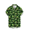 thumbnail image 3 of JURANMO Dollar Deals Mens Saint Patricks Day Hawaiian Shirt Funny Clover Graphic Tees Tops Casual Short Sleeve Button Down Bowling Shirts White XL, 3 of 7