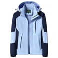 thumbnail image 5 of StSilkitty Men's Rain Jacket Color Block Long Sleeve Full Zip Windbreaker Waterproof Hooded Raincoat with Pockets, 5 of 9