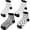 Black, variant on 4Pairs White Sheer Mesh Ankle Socks for Women Summer Casual