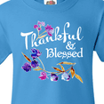 thumbnail image 4 of Inktastic Thankful and Blessed Inspirational Saying with Flowers Youth T-Shirt, 4 of 5