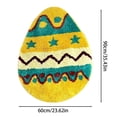thumbnail image 3 of Easter Egg Floor Mat | Non-Slip Indoor Outdoor Rug for Doorway Bathroom Kitchen | High-Density Polyester Absorbent Mat for Home Dorm Laundry Room | 60x40cm Welcome Mat, 3 of 9