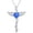 Angel Wings Blue Opal, variant on Cross Necklace 925 Sterling Silver Heart Moonstone/Turquoise Pendant Necklace Cross Jewelry Gifts for Women