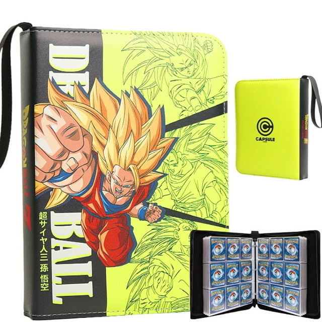Dragon Ball Z Goku Vegeta Anime Card Album Book Collection Cartoon Large Capacity Zipper Binder Card Holder Game Binder Holder