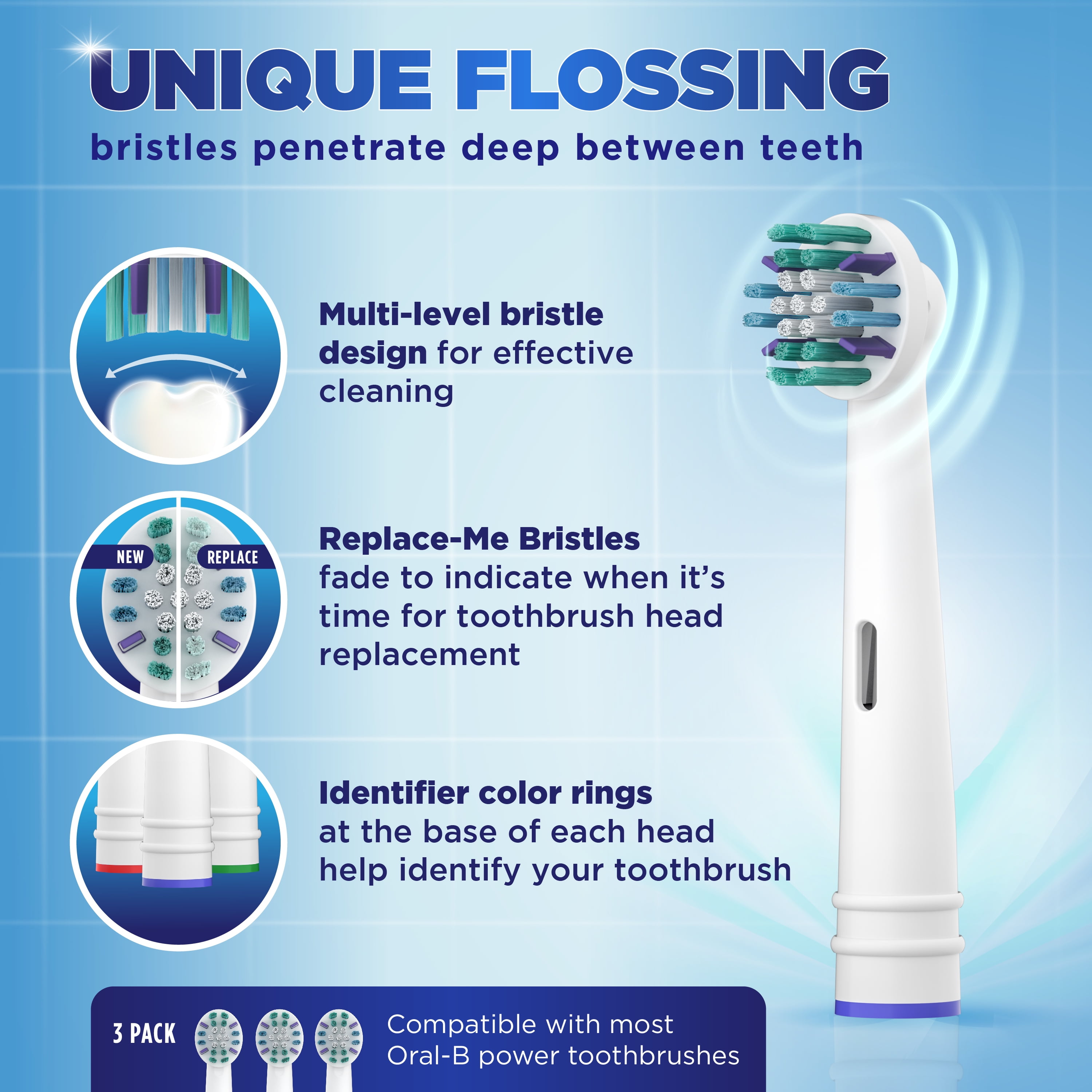 equate easyflex total power replacement toothbrush heads
