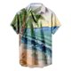 thumbnail image 1 of Camisas De Vestir Para Hombre Camisa para hombre Moda Casual Color de impresión Camisa de manga corta (Blue, XL), 1 of 2