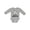 AC-Heather Grey, variant on Zebra My Papa Loves Me Boys or Girls Long Sleeve Baby Bodysuit