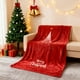 thumbnail image 4 of CaiYueKe Christmas Throw Blanket Flannel Plush Soft Warm Reversible Cozy Fleece Blankets with Red Snowflake Design for Couch Bed Sofa Home Decor Winter Gift Holiday Season Comfort, 4 of 7