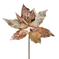 Vickerman 13" x 22" Rose Gold Poinsettia Sequin Artificial Christmas Spray. Includes 6 per pack.