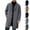 Dark Gray, variant on Men's Wool Blend Pea Coat Notched Collar Single Breasted Overcoat Warm Winter Trench Coat with Pocket