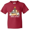 thumbnail image 3 of Inktastic Merry Catmas with Cat Tree and Yellow Star Youth T-Shirt, 3 of 5