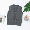 thumbnail image 2 of YIWULA Toddler Puffer Vest Boys Girls Fleece Vest Puffy Toddler Boy Sleeveless Jacket Coat(5-7 Years,Dark Gray), 2 of 4