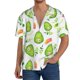 thumbnail image 1 of Balery Kawaii Avocado Camisa Casual de Manga Corta con Botones para Hombre, Texturizada, Estilo Cubano, para Playa, Verano-X-Large, 1 of 5