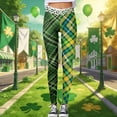thumbnail image 2 of Arlun St. Patrick's Day Leggings for Women Stretch High Waisted Festival Theme Printed Casual Leggings Soft Comfortable Tight Yoga Gym Workout Pants 4-Green XXL, 2 of 4