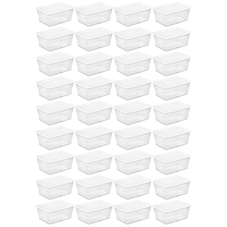 Sterilite 16 Quart Basic Clear Storage Box w/White Lid – Healthier