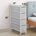 thumbnail image 2 of KingSo Dresser for Bedroom Chest of Drawer Tall Narrow Vertical Fabric  Organizer for Baby Kids Children Toddler Nursery Living Room-Gray, 2 of 7