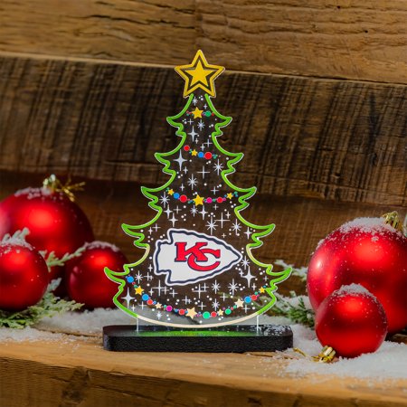 Kansas City Chiefs 10 LED Tabletop Christmas Tree Desklite Sign