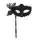 thumbnail image 1 of Masquerade Mask with Holding Stick Halloween Party Mask Shiny Sequins Queen Mask, 1 of 5