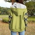 thumbnail image 4 of Yangnuo Womens Trendy Solid Color Zip Up Hoodies Women's Fashion Casual Ladies Printed Long Sleeve Tops Blouse Hooded Sweatshirts, 4 of 5